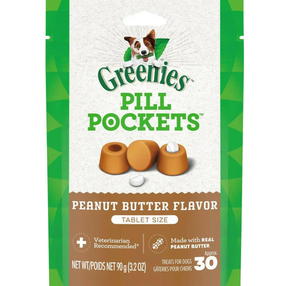 Greenies Pill Pockets Peanut Butter Flavor Treats for Dogs, Tablet Size