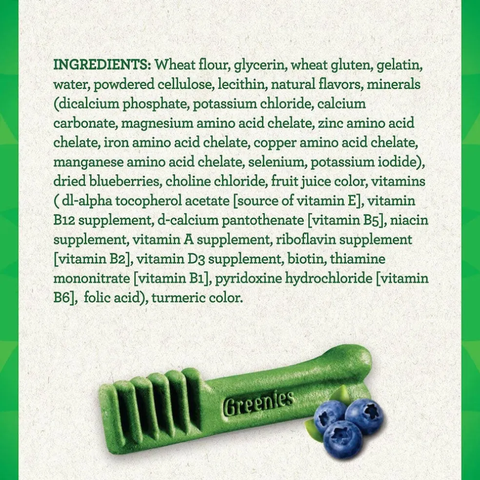 Greenies Teenie Blueberry Dental Dog Chews, 43 Count