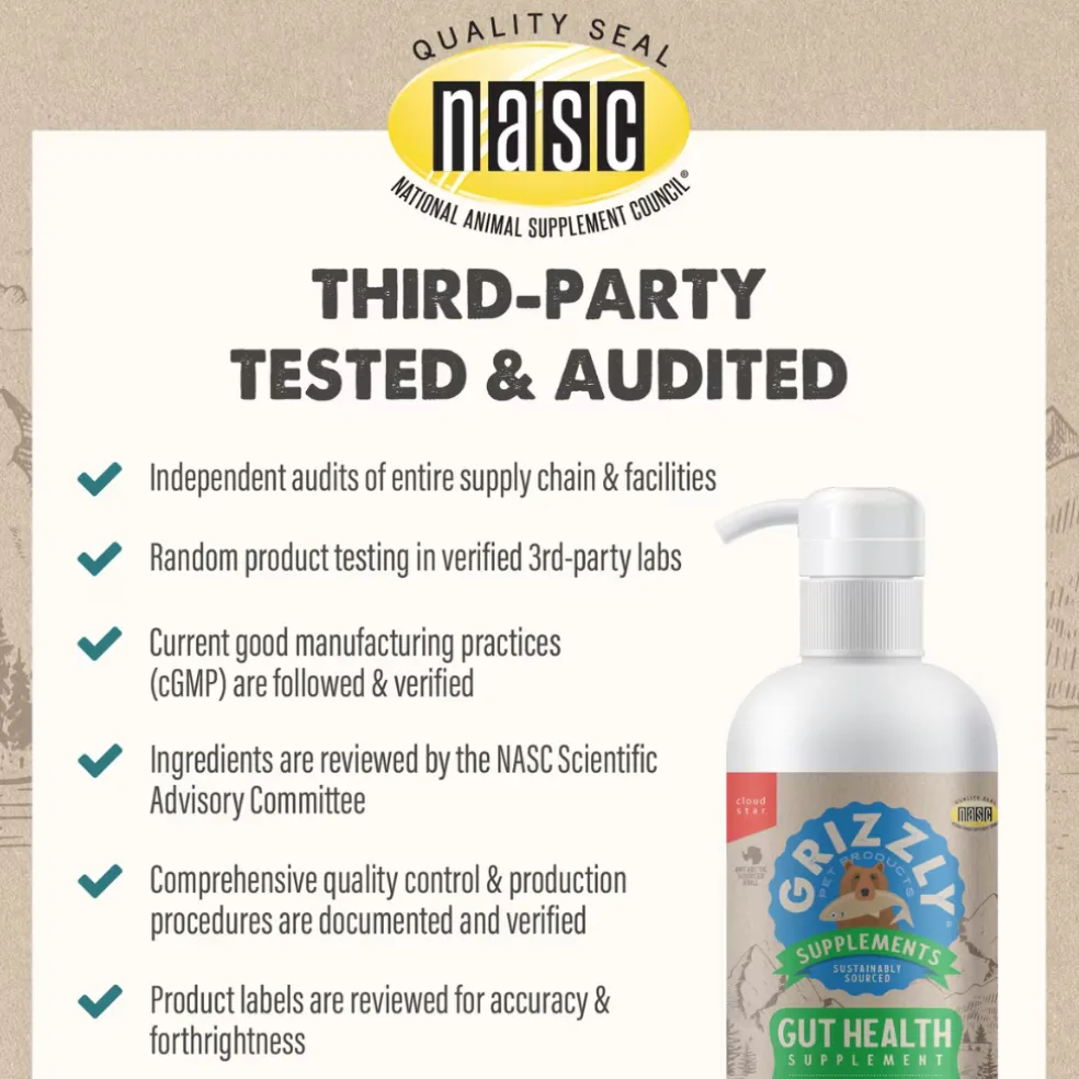 Grizzly Gut Health Liquid Supplement for Dogs & Cats
