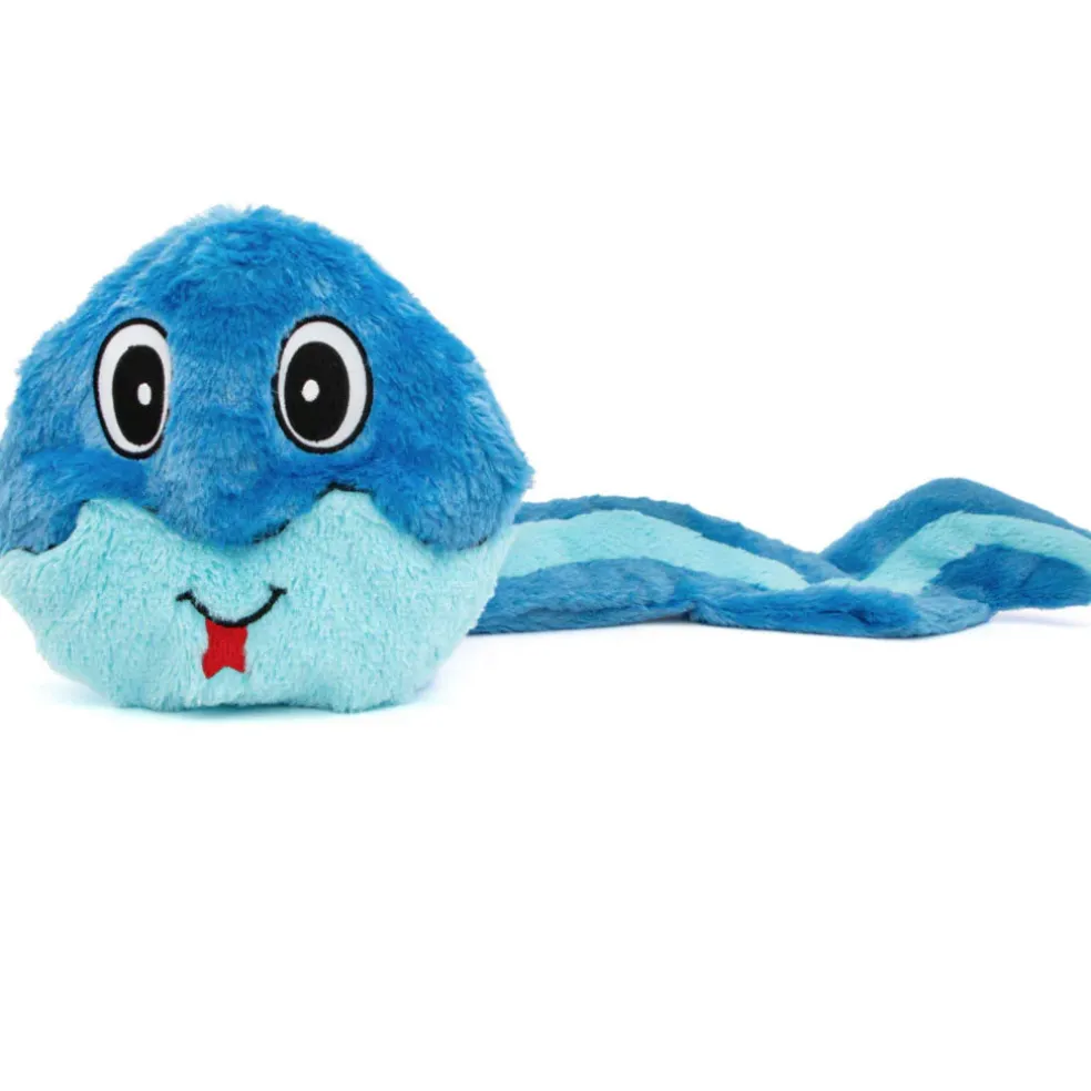 GURU Hide-A-Tail Snake Plush Puzzle Dog Toy, Blue