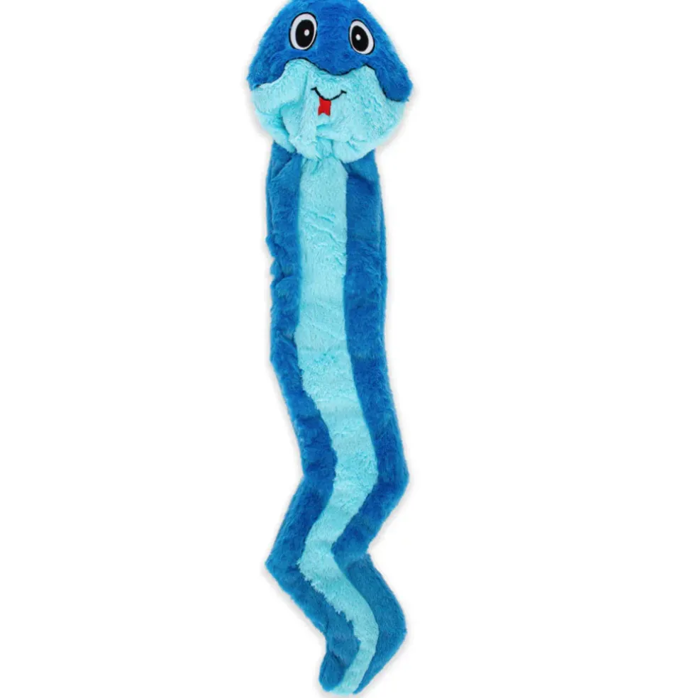 GURU Hide-A-Tail Snake Plush Puzzle Dog Toy, Blue