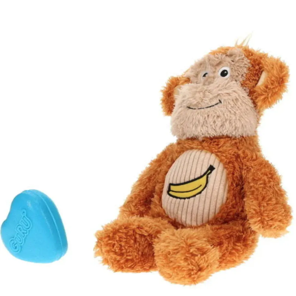 GURU Soft Scents Plush Dog Toy Monkey, Medium