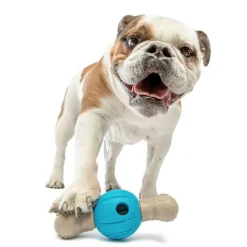 GURU Spin & Chew Bone Dog Toy Bacon, Medium