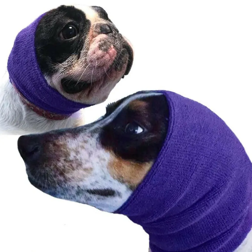 Happy Hoodie Calming Cap For Dogs PURPLE -2 pack ( 1 large 1 small)