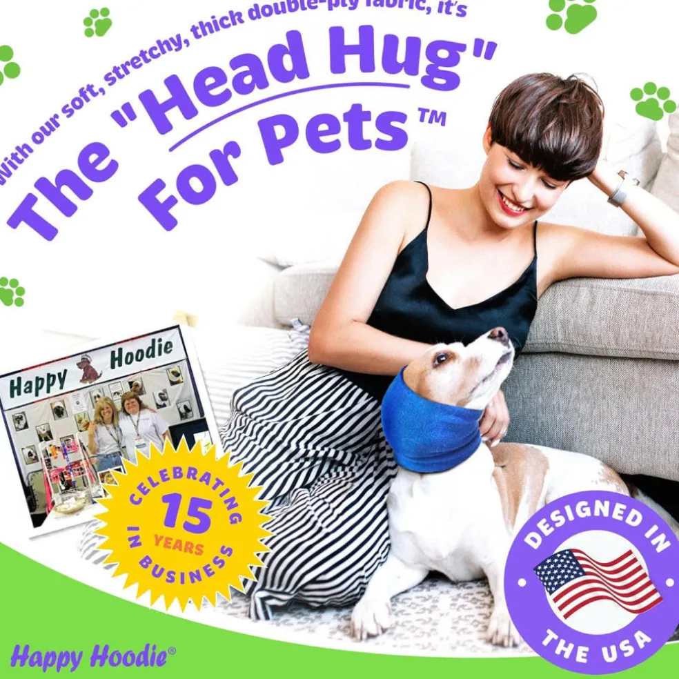 Happy Hoodie Calming Cap For Dogs PURPLE -2 pack ( 1 large 1 small)