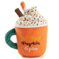 Haute Diggity Dog Pupkin' Spice Latte Mug Halloween Fall Dog Toy