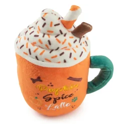 Haute Diggity Dog Pupkin' Spice Latte Mug Halloween Fall Dog Toy