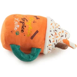 Haute Diggity Dog Pupkin' Spice Latte Mug Halloween Fall Dog Toy