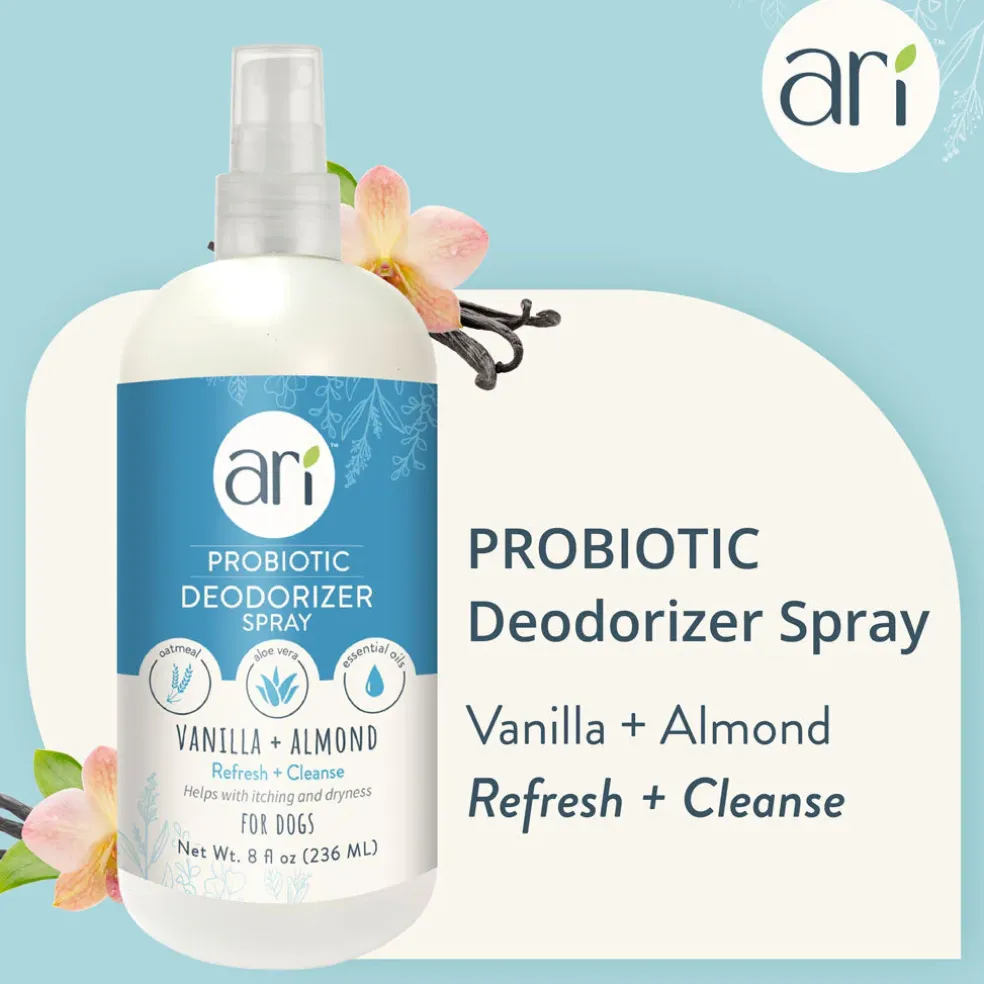 Health Extension Ari Probiotic Deodorizer Spray Vanilla & Almond for Dogs, 8-oz