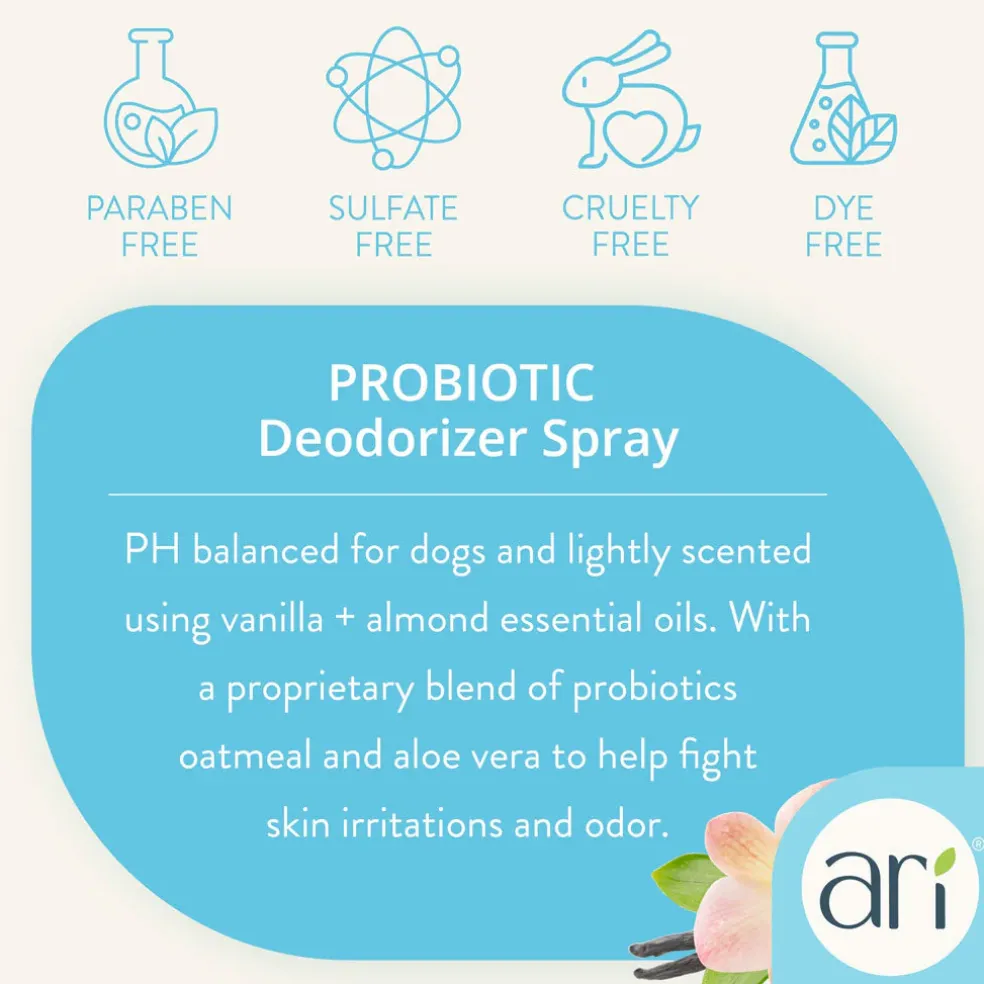 Health Extension Ari Probiotic Deodorizer Spray Vanilla & Almond for Dogs, 8-oz