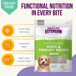 Health Extension Bully Puffs Duck & Yogurt Dog Treats (5 oz)