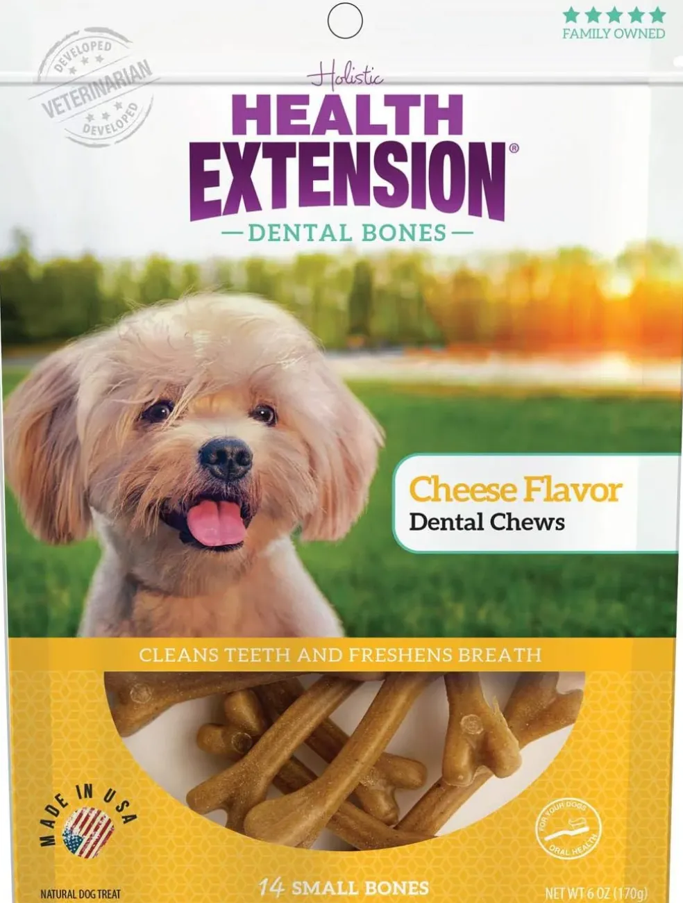 Health Extension Cheese Flavor Dental Chews for Dogs