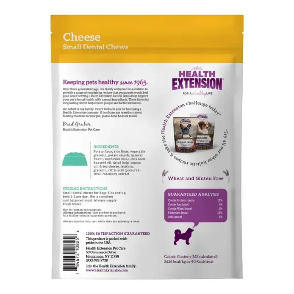 Health Extension Cheese Flavor Dental Chews for Dogs
