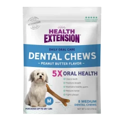 Health Extension Peanut Butter Flavor Dental Chews For Dogs