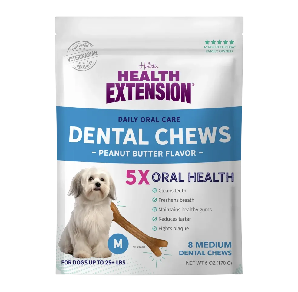 Health Extension Peanut Butter Flavor Dental Chews For Dogs