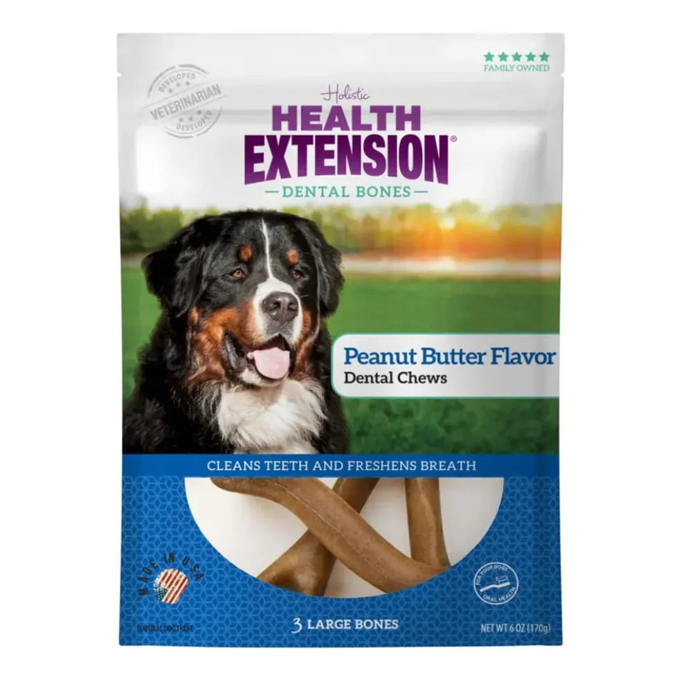 Health Extension Peanut Butter Flavor Dental Chews For Dogs