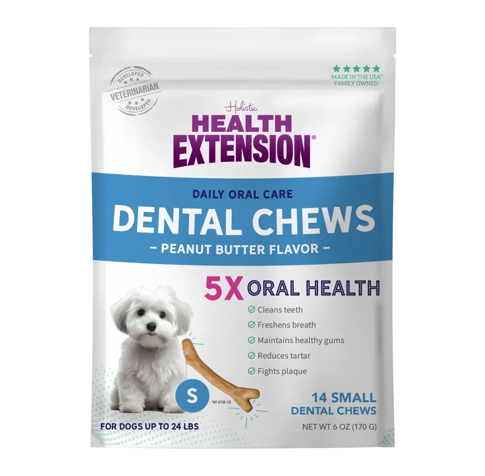 Health Extension Peanut Butter Flavor Dental Chews For Dogs