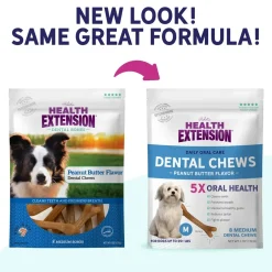 Health Extension Peanut Butter Flavor Dental Chews For Dogs