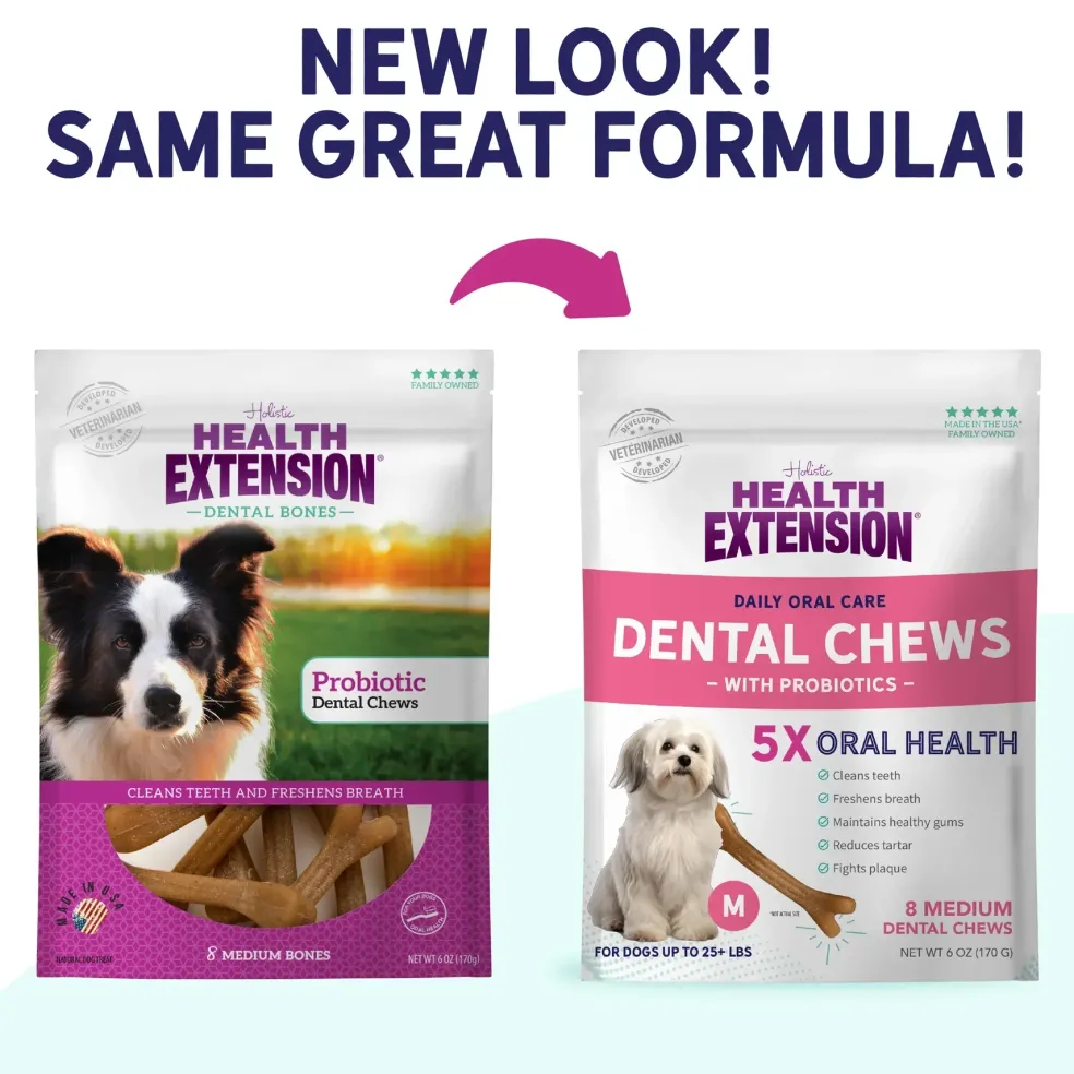 Health Extension Probiotic Dental Chews For Dogs