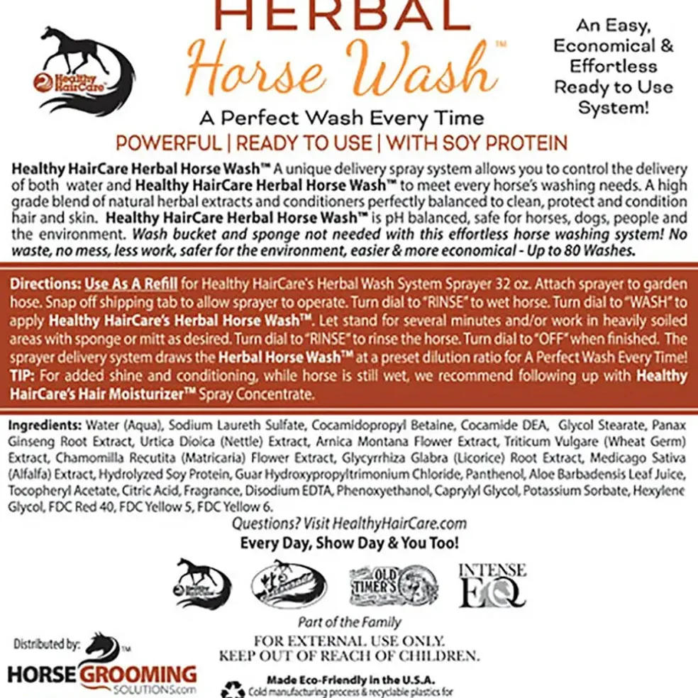 Healthy HairCare Herbal Horse Wash Horse Shampoo (32 oz)