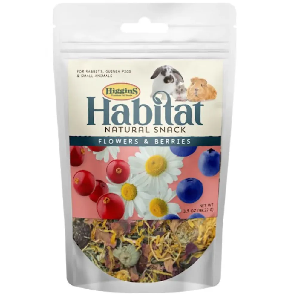 Higgins Habitat Natural Snack Flowers & Berries Treats For Small Animals (3.5oz)