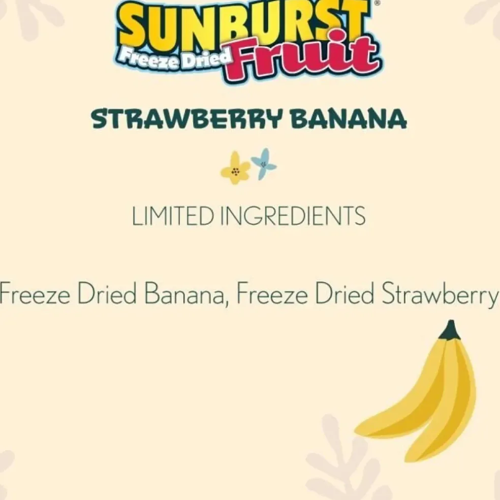 Higgins Sunburst Freeze Dried Fruit Strawberry Banana Treats For Birds 0.5 oz