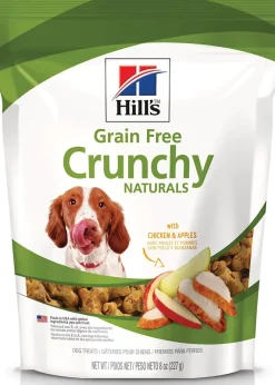 Hill's Natural Grain Free treats for dogs with Chicken & Apples, Crunchy Dog Treat, 8 oz bag