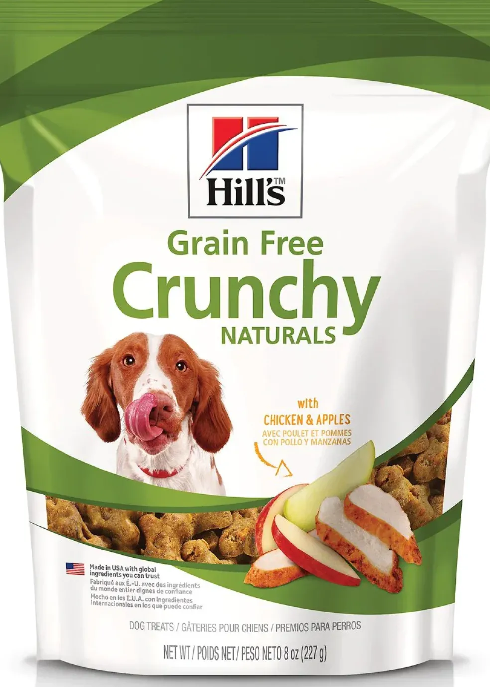 Hill's Natural Grain Free treats for dogs with Chicken & Apples, Crunchy Dog Treat, 8 oz bag
