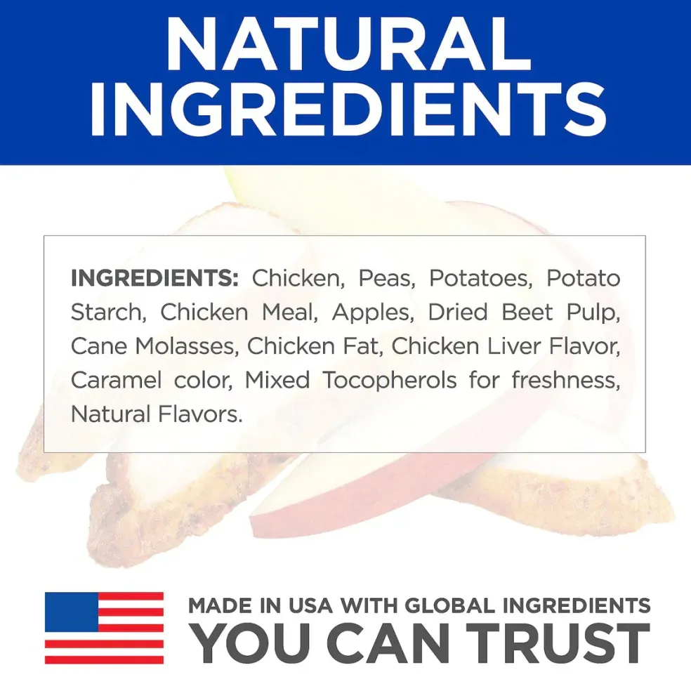 Hill's Natural Grain Free treats for dogs with Chicken & Apples, Crunchy Dog Treat, 8 oz bag