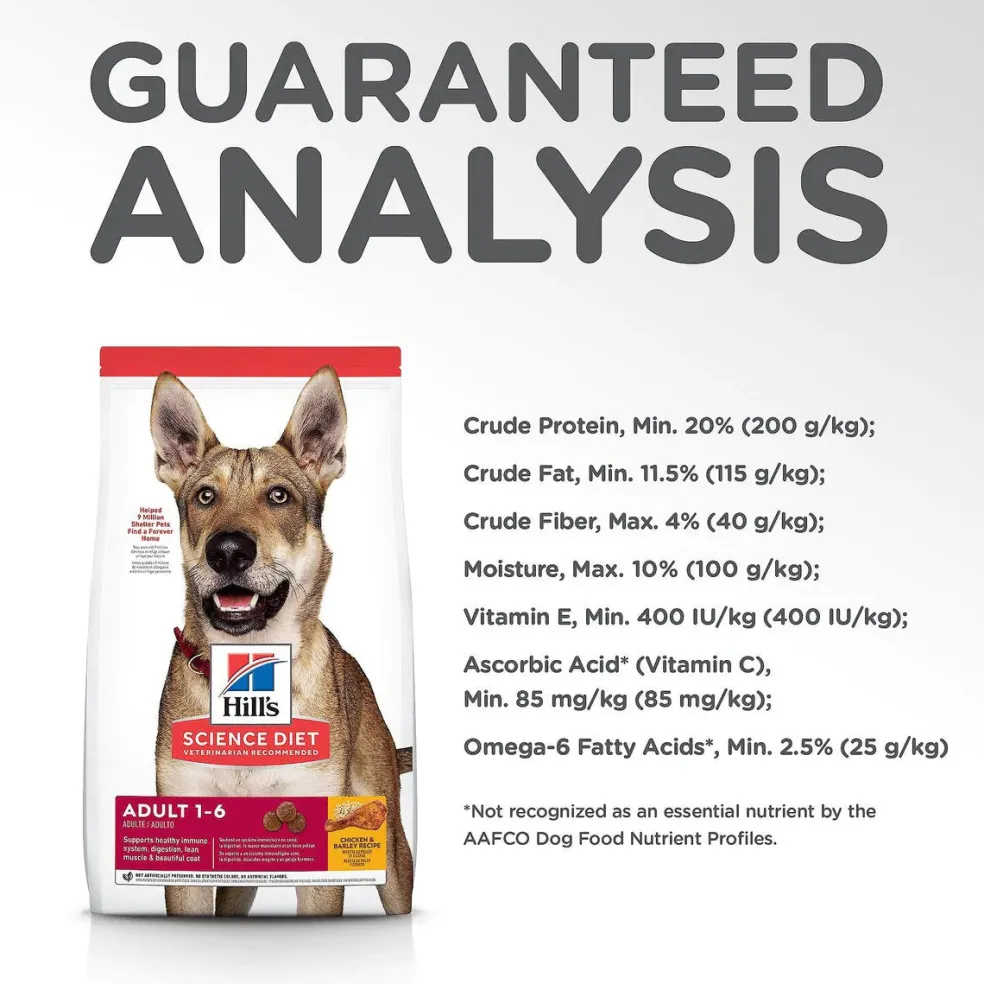 Hill's Science Diet Adult Dry Dog Food Chicken & Barley Recipe