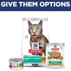 Hill's Science Diet Adult Perfect Weight Vegetables & Chicken Stew Recipe Wet Food For Cats (2.8 oz x 24 pouches)