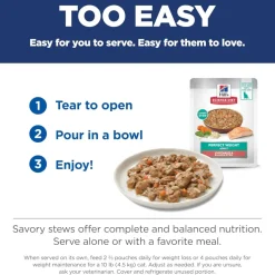 Hill's Science Diet Adult Perfect Weight Vegetables & Salmon Stew Recipe Wet Food For Cats (2.8 oz x 24 pouches)
