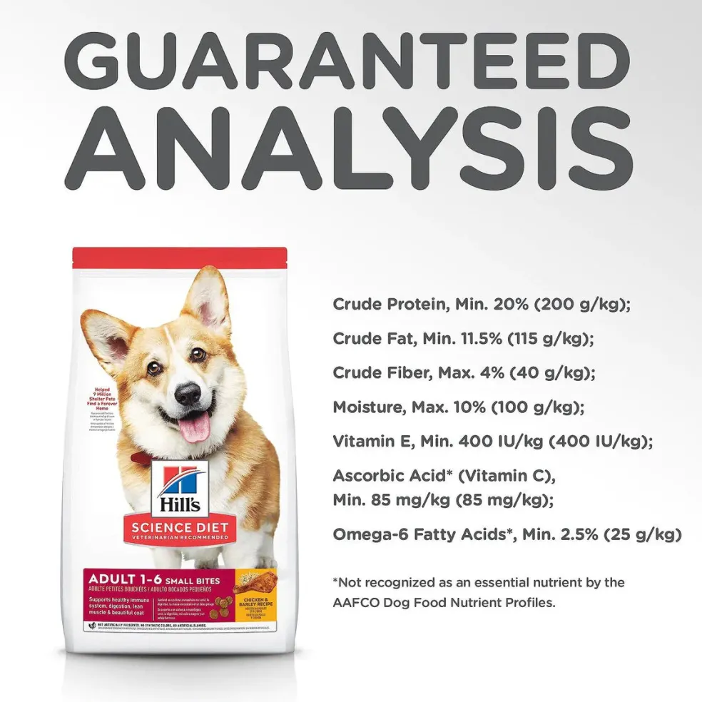 Hill's Science Diet Adult Small Bites Dry Dog Food, Chicken & Barley Recipe