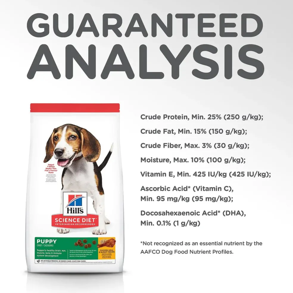 Hill's Science Diet Puppy Dry Dog Food, Chicken Meal & Barley Recipe (30 lb)