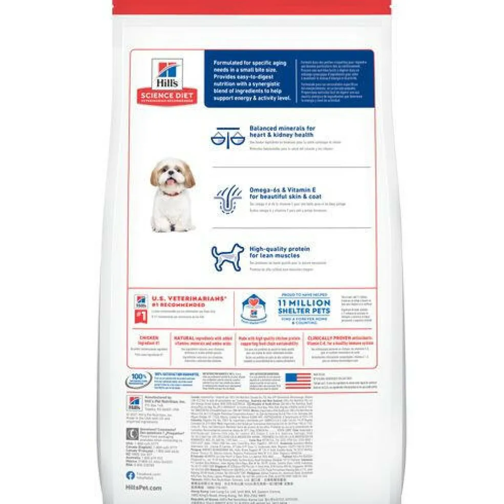 Hill's Science Diet Senior 7+ Small Bites Dry Dog Food, Chicken Meal, Barley & Brown Rice Recipe