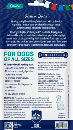 Himalayan Pet Supply Happy Teeth Himalayan Cheese Dental Treat For Dogs (2 chews)