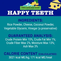 Himalayan Pet Supply Happy Teeth Himalayan Cheese Dental Treat For Dogs (2 chews)