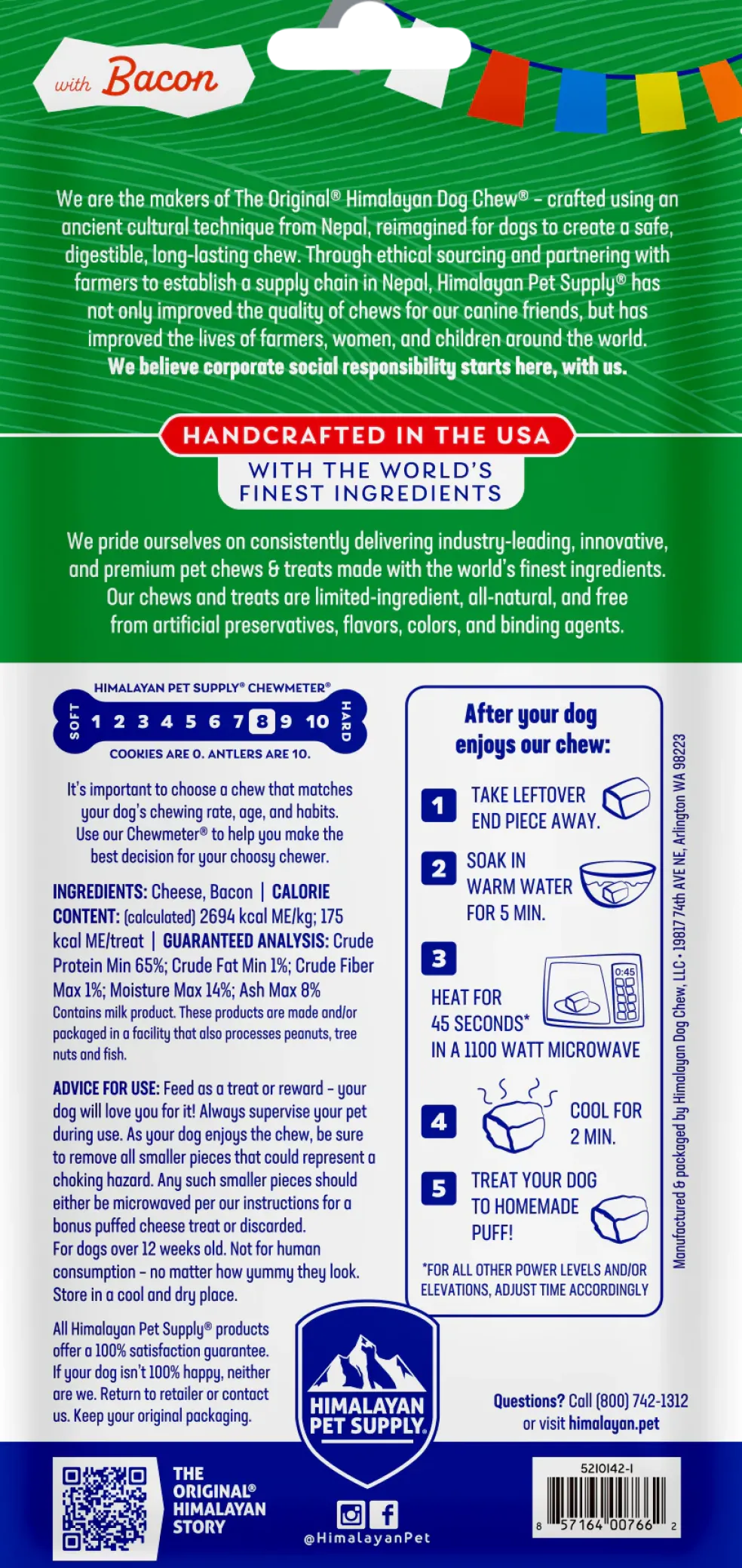 Himalayan Pet Supply Himalayan Dog Chew with Bacon for Dogs