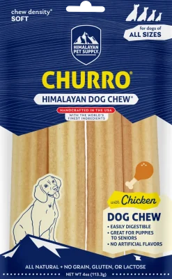 Himalayan Pet Supply yakyCHURRO with Chicken Dog Chews (4 ct)