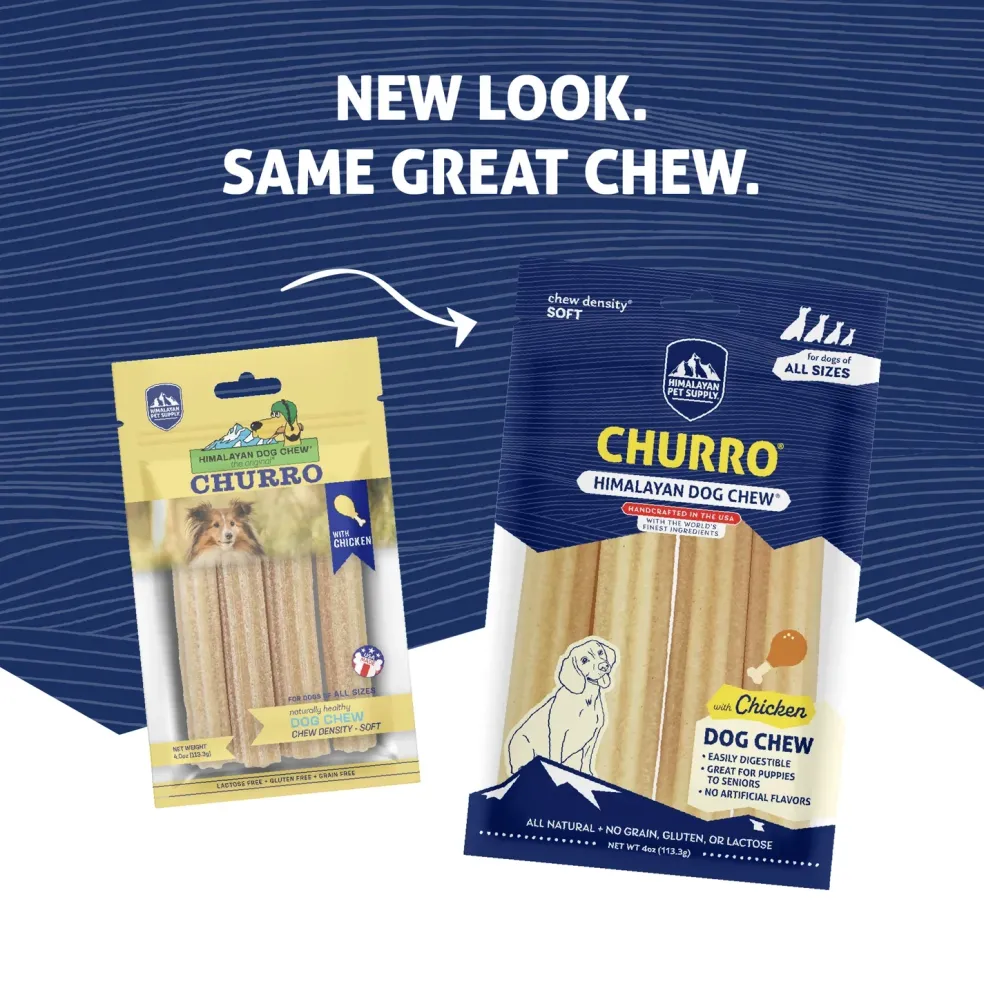 Himalayan Pet Supply yakyCHURRO with Chicken Dog Chews (4 ct)
