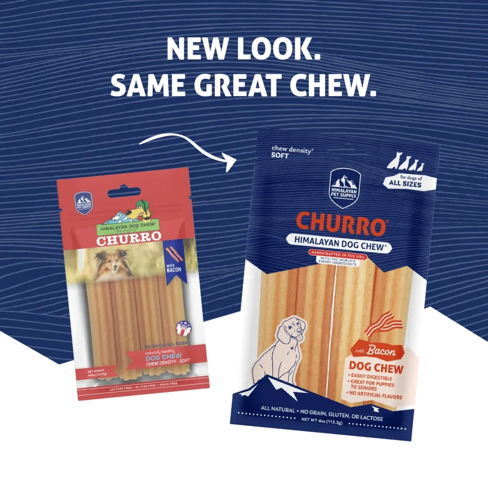 Himalayan Pet Supply yakyCHURRO with Bacon Dog Chews (4 ct)