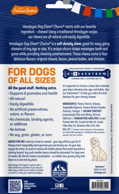 Himalayan Pet Supply yakyCHURRO with Peanut Butter Dog Chews (4 ct)