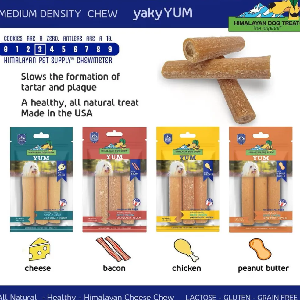 Himalayan Pet Supply yakyYUM with Bacon Dog Chews (4 ct)
