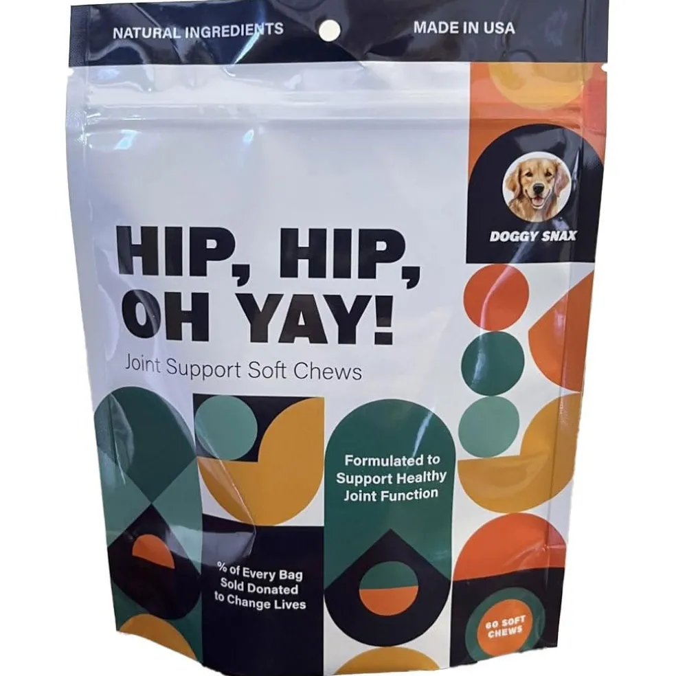 Hip Hip Oh Yay Joint Support Soft Chews for Dogs, 60-count