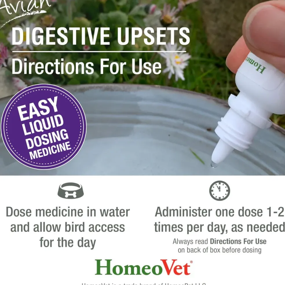 HomeoPet Avian Digestive Upsets For Poultry & Pet Birds (15 ml)