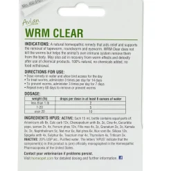 HomeoPet Avian WRM Clear for Poultry & Birds, 15-ml