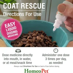 HomeoPet Coat Rescue Only Smelly Coats for Small Animals, 15-ml