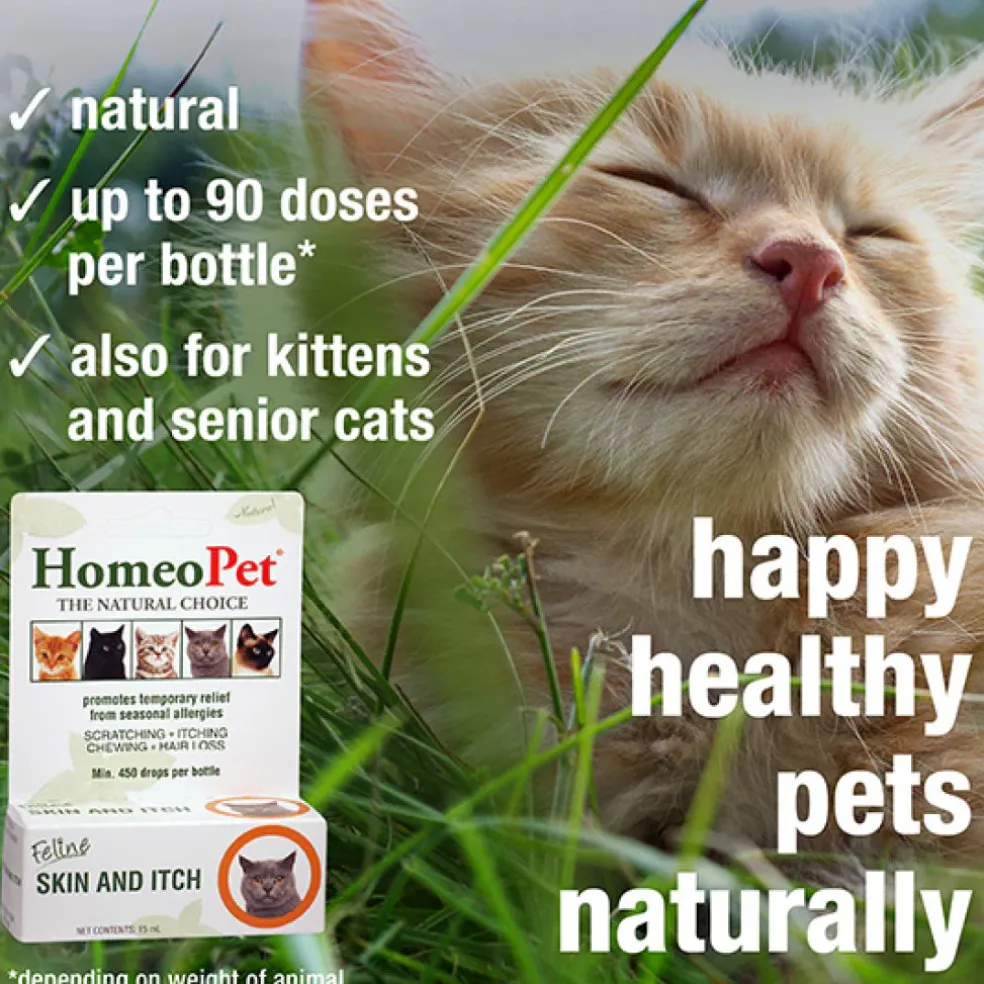 HomeoPet Feline Skin & Itch Care For Cats (15 ml)