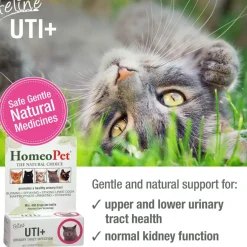 HomeoPet Feline UTI+ Urinary-Tract Support for Cats (15 ml)