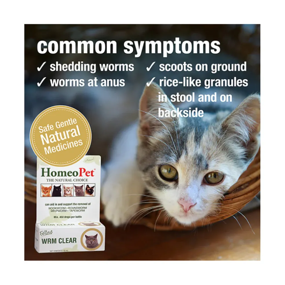 HomeoPet Feline WRM Clear For Cats (15 ml)